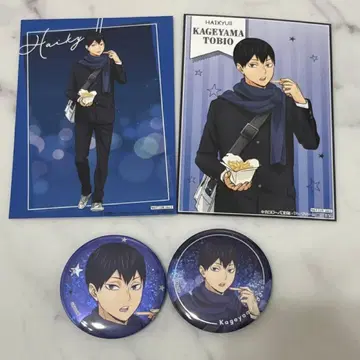 하이큐 코스모 월드 캔뱃지 특전 브로마이드 카게야마 토비오 4점