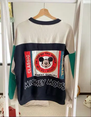 moussy 디즈니 콜라보 레트로 트레이닝복 맨투맨 마우지 미키