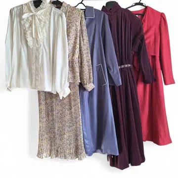 여성용 쇼와 레트로 원피스 블라우스 코트 빈티지