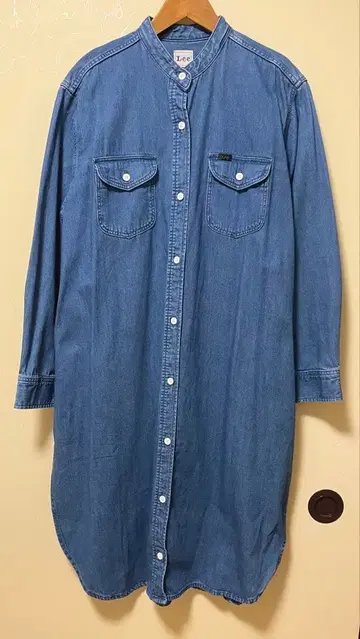 미사용품 Lee 데님 셔츠 원피스