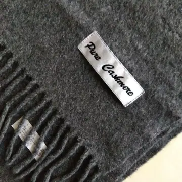 미사용 새상품 퓨어 캐시미어 머플러, 스톨 그레이