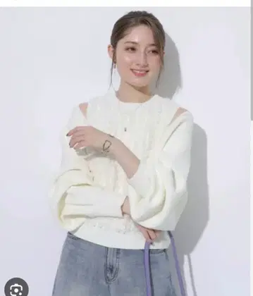 아푸와이저 리셰 프린지 니트 볼레로 앙상블