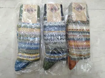 CHUP FOUR SEASONS 남성용 울 삭스 3족 세트