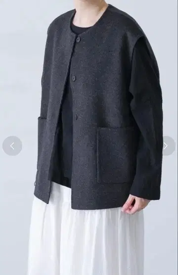 카구레 울 리버 베스트 차콜