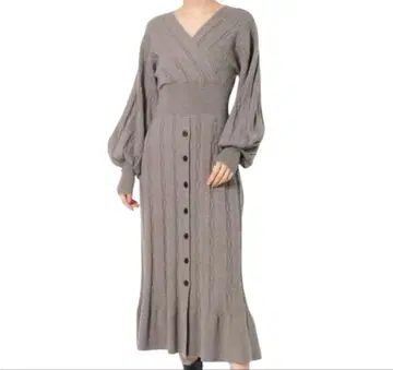 러그나무 문 니트 원피스 S 그레이