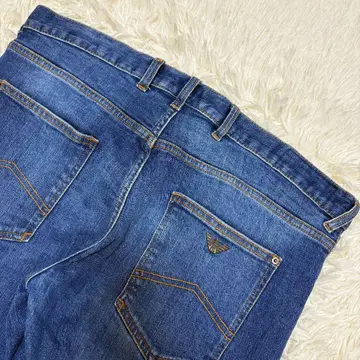 새상품급 L 상당 엠포리오 아르마니 데님 팬츠 이글 로고 인디고