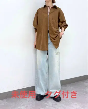 RAGEBLUE 더블 지퍼 루즈 셔츠 미사용 택 포함