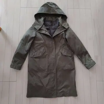 후드, 이너 포함 모즈 코트 올리브 색상