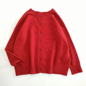 새상품급 스탬프앤다이얼리 울 2way 포켓 부착 가디건 영국제 실