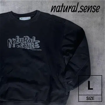 natural.sense 로고 오버 맨투맨 L