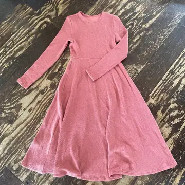 Birthday Bash 핑크 니트 롱 원피스