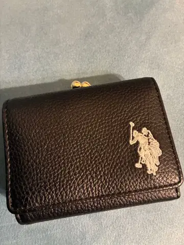 U.S. POLO ASSN. 블랙 컬러 3단 폴더형 지갑