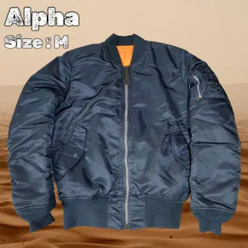 ALPHA 알파 MA-1 플라이트 자켓 M 리버서블 네이비