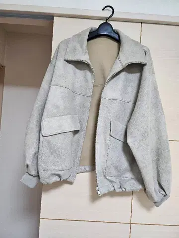 가죽 볼륨 블루종