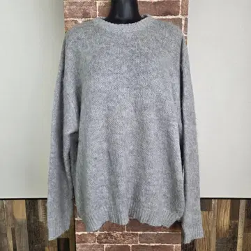 KOOKY'N 쿠키 니트 그레이 스웨터 긴팔 울 프리 사이즈