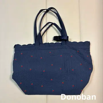 Donoban 마더백 자수 네이비 퀼팅 마더스 백