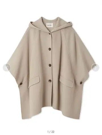 Mila owen 후드 판초 코트