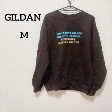 GILDAN [ M ] 브라운 맨투맨 트레이닝복 루즈핏