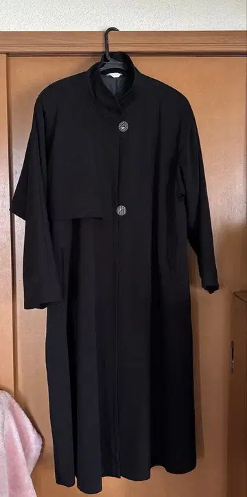 롱 코트 블랙 구제 의류