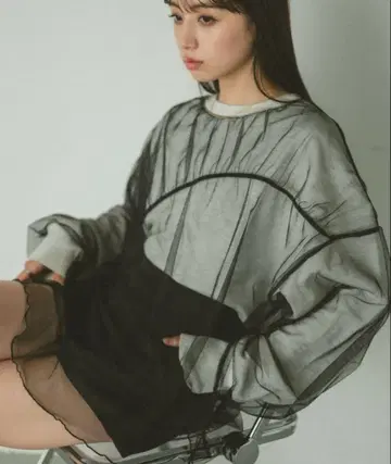 개더튤 레이어드 맨투맨