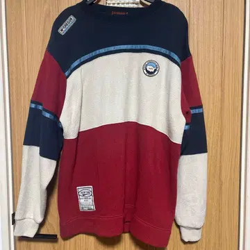 McGREGOR 남성용 스웨터, 빨간색, 파랑, 화이트