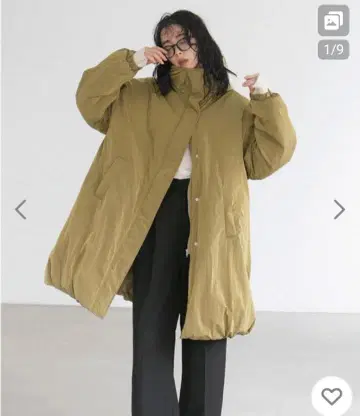 LIAN 올리브색 프리 사이즈 롱 코트