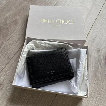 미사용품 지미추 3단 폴더형 지갑 블랙 여성용