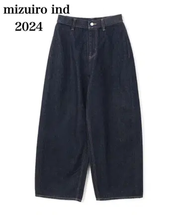mizuiro ind 미즈이로 인드 하이웨스트 와이드 데님 팬츠 2024