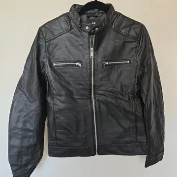 H&M 블랙 싱글 라이더 자켓