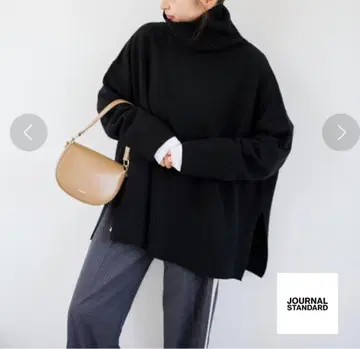 JOURNAL STANDARD 캐시미어 혼방 터틀넥 니트 블랙