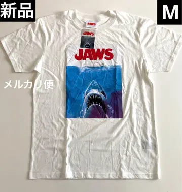 [ 새상품 ] JAWS 영화T셔츠 무비T 스티븐 스필버그 화이트 M
