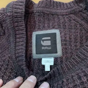 G-STAR RAW 다크 퍼플 스웨터 S