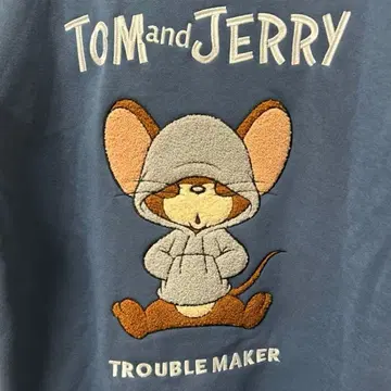 톰과 제리 남성용 애니메이션 의류 긴팔 속기모 트레이닝복