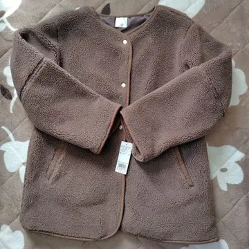 미사용 드레스킵 보아 자켓 브라운