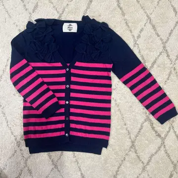 Kaon 리본 포함 스트라이프 가디건