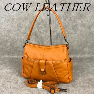 [미사용] 소가죽 2웨이 원핸들 숄더백 카멜