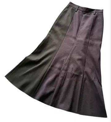 유나이티드 도쿄 체크 무늬 플레어 스커트 바이컬러 사이즈 1