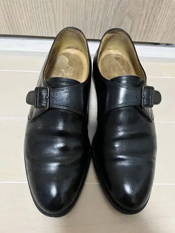 REGAL 블랙 가죽 더블 몽크 스트랩 비즈니스 슈즈