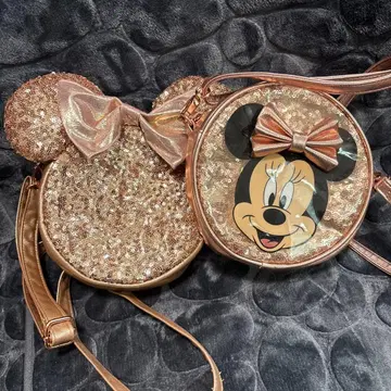 디즈니 상하이 디즈니 미니 마우스 숄더백 로즈 골드