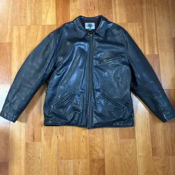 GROUP FINE LEATHERS 블랙 가죽 자켓