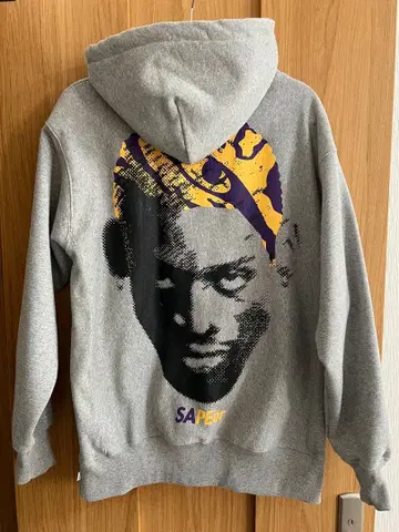 SAPEUR 그레이 남성용 후드티 L 사이즈