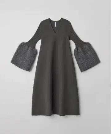 CFCL 벨 슬리브 라메 원피스 드레스