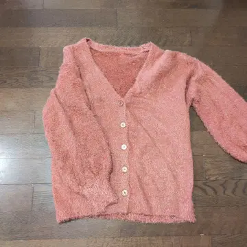 완판템 카스타네 라메 샤기 가디건