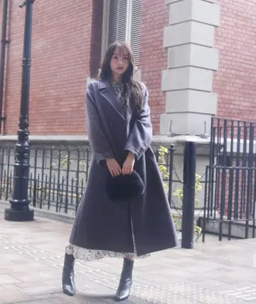 [ 카토 시오리님 착용 ] 더블 버튼 체스터 코트 / 1215252002