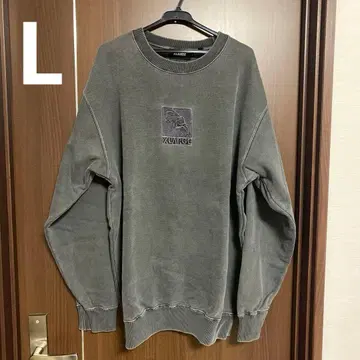 XLARGE 피그먼트 가공 크루넥 맨투맨 OG L 블랙