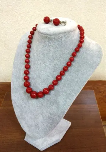 [ 컨디션 최상 ] 빨간 구슬 레드스톤 목걸이 & 귀찌