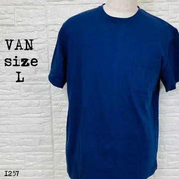 VAN  [ 새상품급 ] 반팔 포켓T셔츠 블루 L 사이즈 1257
