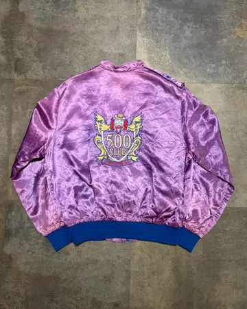 80s CIRCUS CIRCUS 500CLUB 새틴 자켓