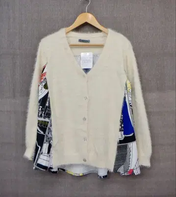 이즈스칼라 543250: 레이디의 취향 프린트 니트 절개 가디건