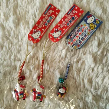 지역 한정 키티 키소지 3개 세트 마고메주쿠 네츠케 스트랩 레어 2002